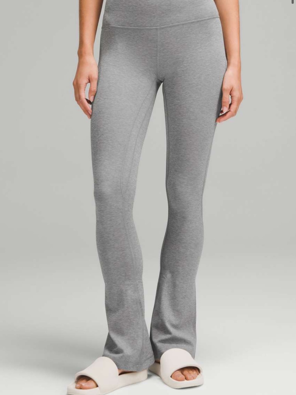 lululemon athletica Light Grey Flare Yoga Pants